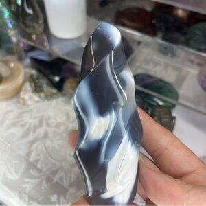 Orca Agate Crystal flame